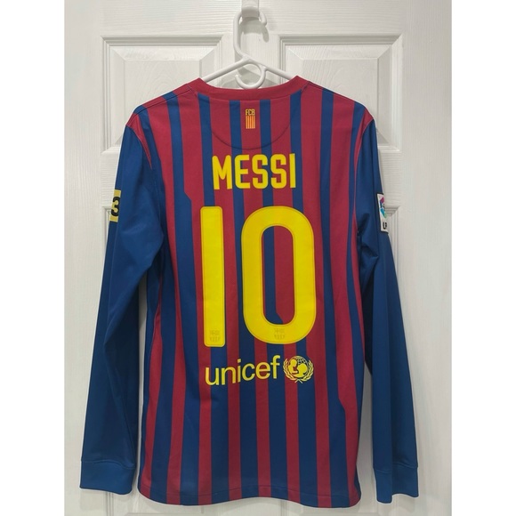 Messi Barcelona 2011-12 Home Jersey Long Sleeve - Picture 2 of 16